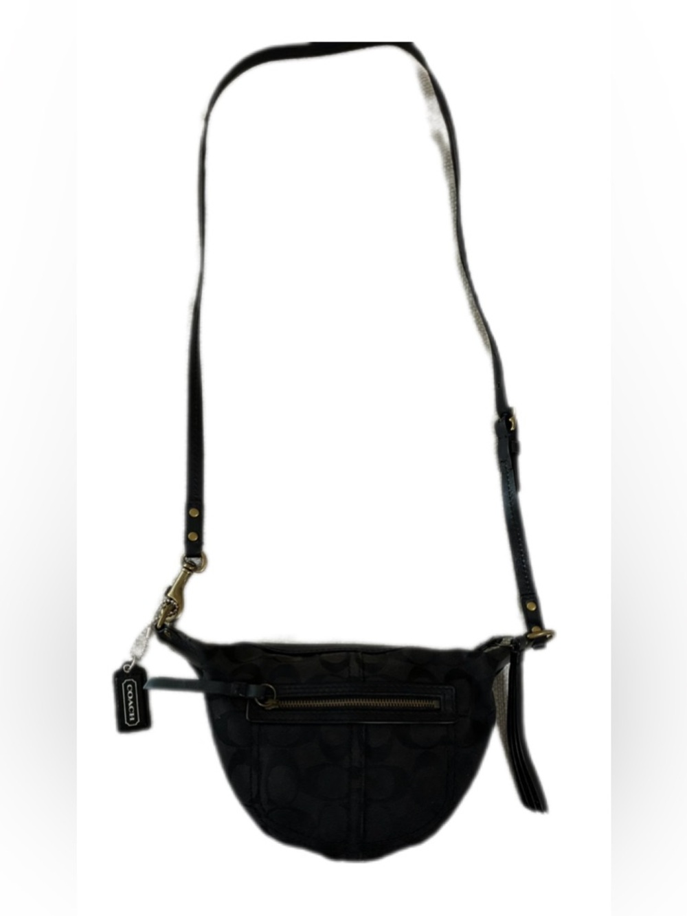 Coach BlackEUC  Signature Swing
Crossbody Bag 10840 Y2K